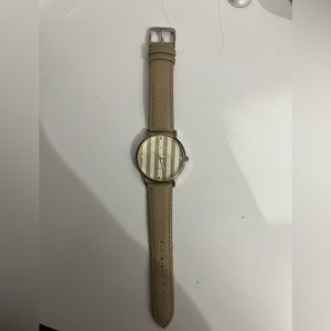 Tan & White Striped Watch